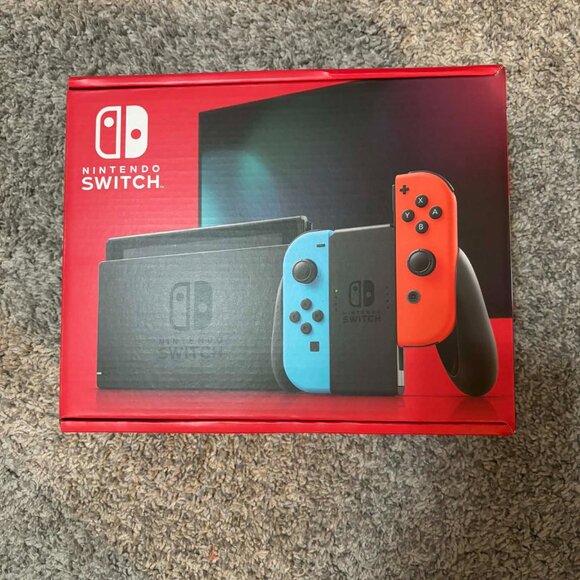 NIB Nintendo Switch 32G Console in Neon Blue & Neon Red - Picture 6 of 8